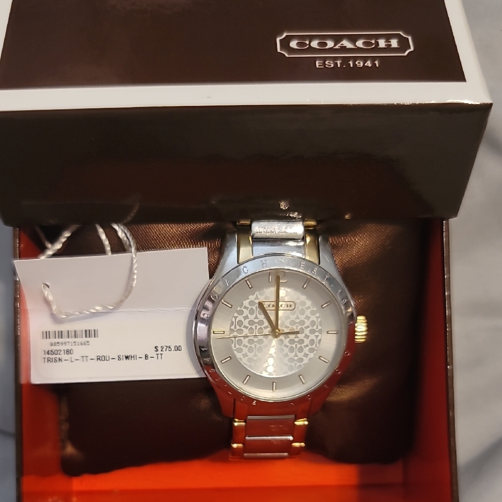 Coach Silver and Gold Watch